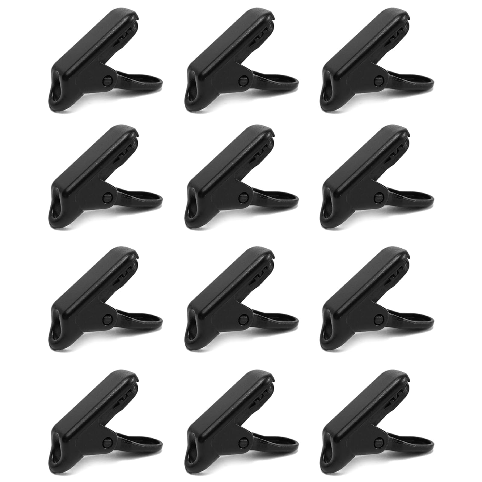 TRIWONDER Tarp Clips Camping Tent Clips Small Awning Clips Tarp Clamps Lock Grip Guy Rope Clips Grab Grips for Tent Tarpaulins (Mini Clips - 12 Pcs)