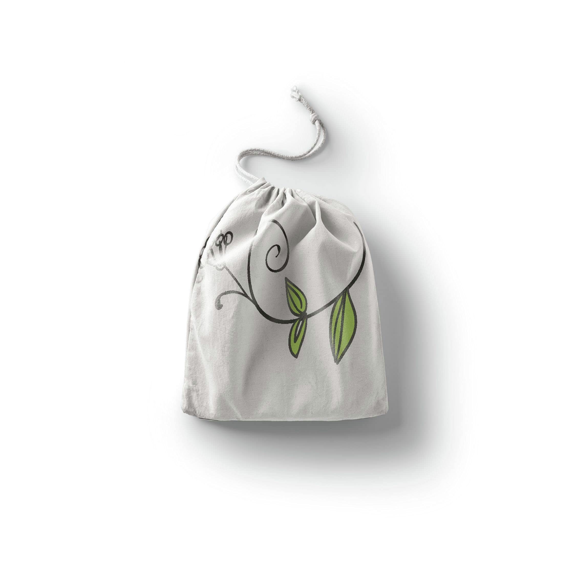 Bonamaison Printed Cotton Produce Bag with Drawstring, Reusable Grocery Bag, Biodegradable Eco-Friendly Bags, Travel Pouch, Sachet Bags, Shopping Bag, Eco Friendly, Foldable, Size: 12x15 Cm