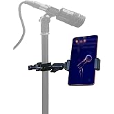 Hocoder Phone Holder for Mic Stand Clamp for Music Microphone Stand Smartphone Mount Multi Angle 360&deg; Swivel