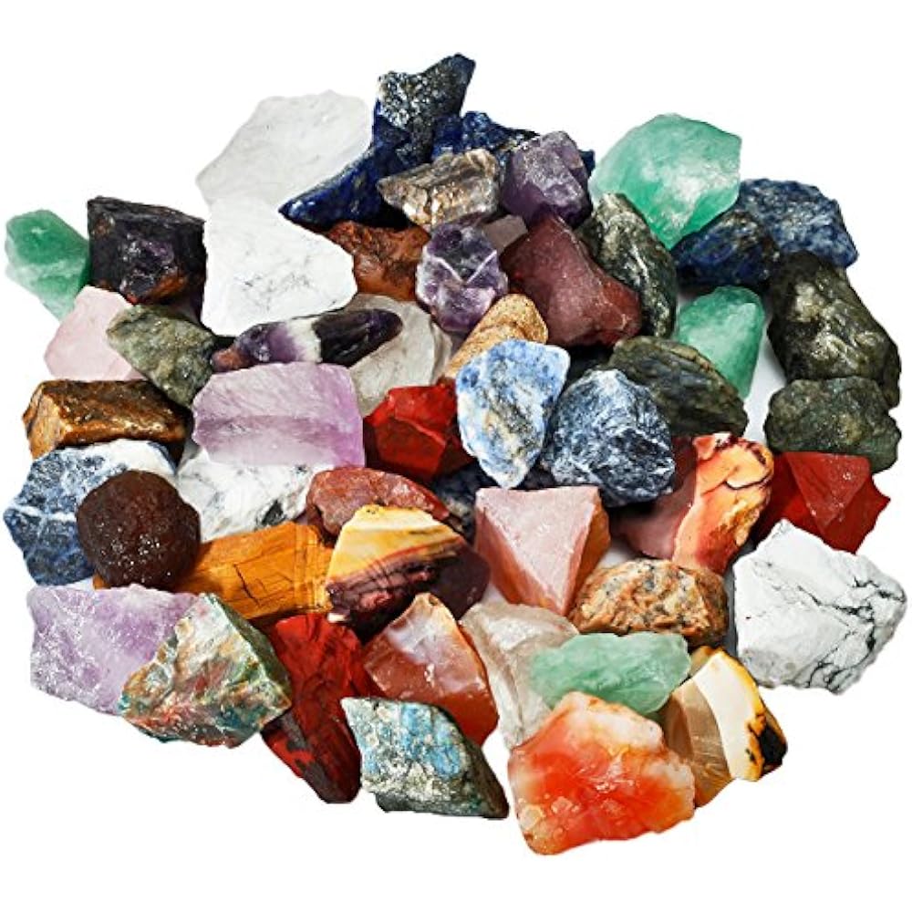 Natural Raw Stones Rough Rock Crystals For Tumbling, Cabbing, Assorted