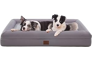 Eterish Orthopedic Dog Bed for Large Dogs XL Egg-Crate Foam Dog Bed with Removable Cover, Pet Bed Machine Washable (4 inches Thick)