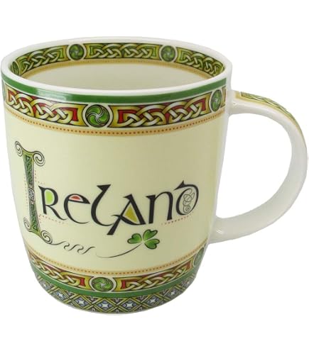 Royal Tara Celtic Shamrock Bone China Teapot – 22 Fl Oz, Colorful Knot Design