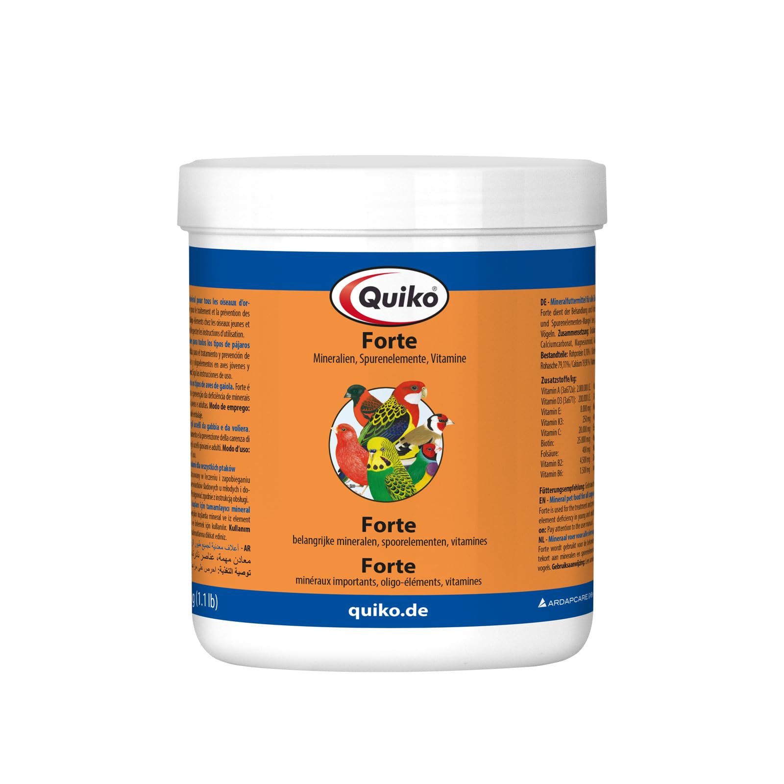 Quiko Forte 500 g - Important mineral salts, trace elements & vitamins for all cage and ornamental birds