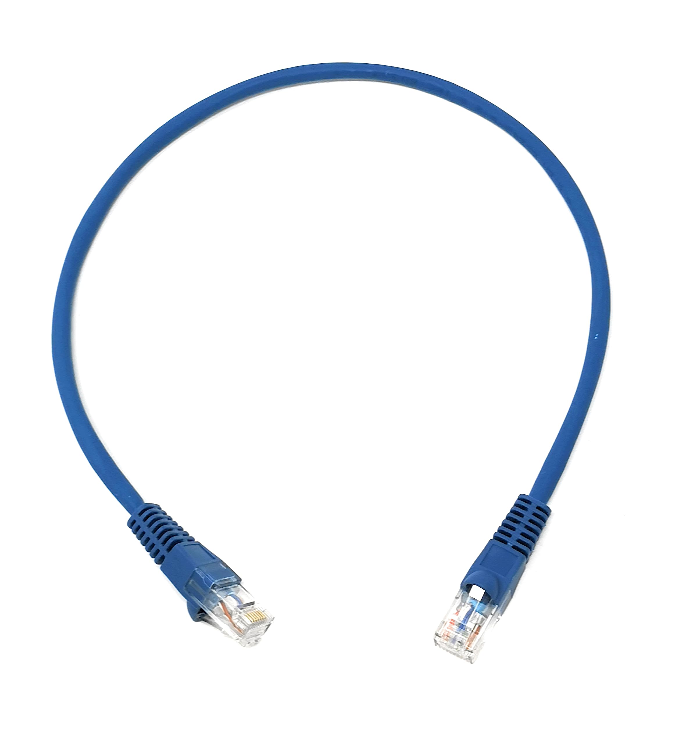 Cat6 RJ45 (UTP) Connector Ethernet Cable, LSZH Snagless Patch 24AWG Bare Copper Cores Lead for Internet, Data Transfer, Router, Modem, CCTV, Smart TV, PC, Laptop (0.5m, Blue)
