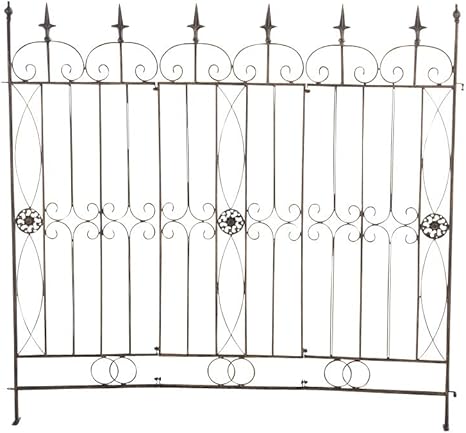 reja de metal mangold decorativa i soporte para plantas enredaderas estilo rustico i reja de jardin con 115cm de altura i color color bronce