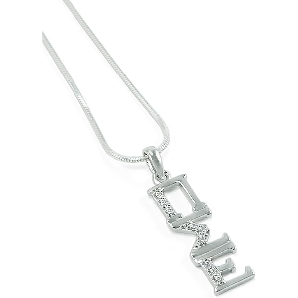 Alpha Sigma Phi Sterling Silver Lavaliere Pendant With CZ Stones - 20" Rhodium Snake Chain, Fraternity Jewelry - View #11