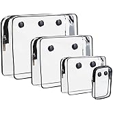 DABASHAN 4 Packs Clear Bogg Beach Tote Bag Accessories suitable for Bogg Bag Insert Bag Travel Cellphone Makeup Clean Toiletry Brush Organizer Cosmetic Divider Storage Inner Pouch -Black