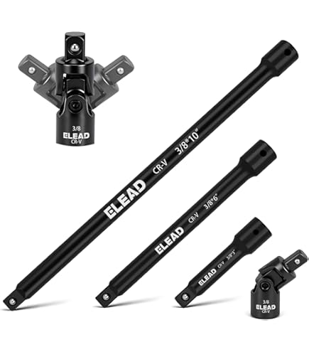Titan 62141 3-Piece 1/2-Inch Drive Wobble Socket Extension Set