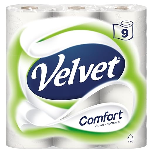 Velvet Triple Toilet Tissue, 9 Rolls Amazon.co.uk Prime Pantry