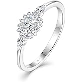 Oskani Diana Oval Shape Diamond Thin Stackable Rings for Women Birthstone 925 Sterling Silver Eternity Halo CZ Promise Engagement Statement Wedding Band Rings Jewelry for Size 6-9
