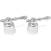 [MADOL] 2 Piece Faucet Handle Kit, Durable Replacement Handles with Universal Fit and Chrome Finish, Adapts to Many Handle St