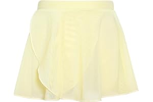 Qiyunfly Girls Ballet Practice Skirt with Flowy Mesh Fabric