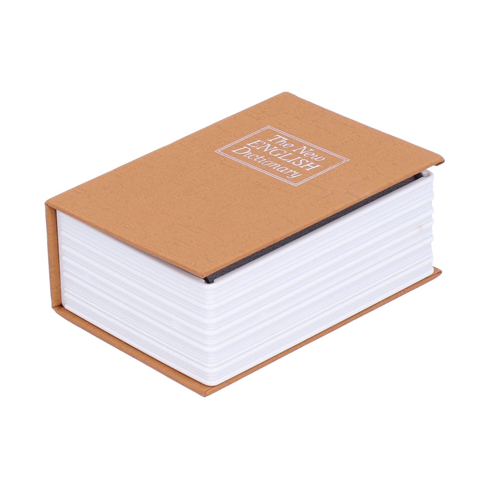 Mini Safe Box with Lock and Keys, Simulation Book for Security, Money Jewelry Box for Home Office (mini yellow)