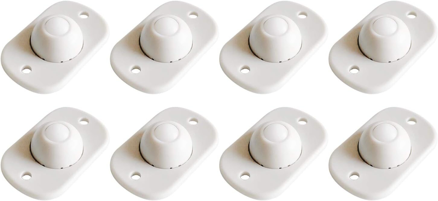 Set of 8 Pcs Small Cute Wheels Small Castors Stick On Wheels Toy Mini Casters Wheels Moving