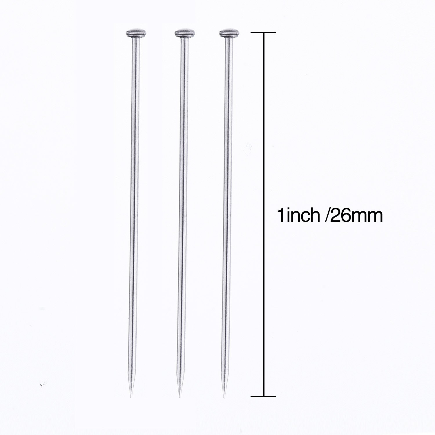 Shappy 1600 Pieces 1 1/16 Inch Head Pins Bouquet Pins Diamond Head Pins for Craft 1 1/16 Inch Fine Satin Pin Dressmaker Pins for Jewelry Making, Sewing and Craft, Stainless Steel