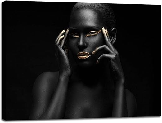 Amazon Com Wall Art Black Woman Poster Wall Decor Canvas Prints