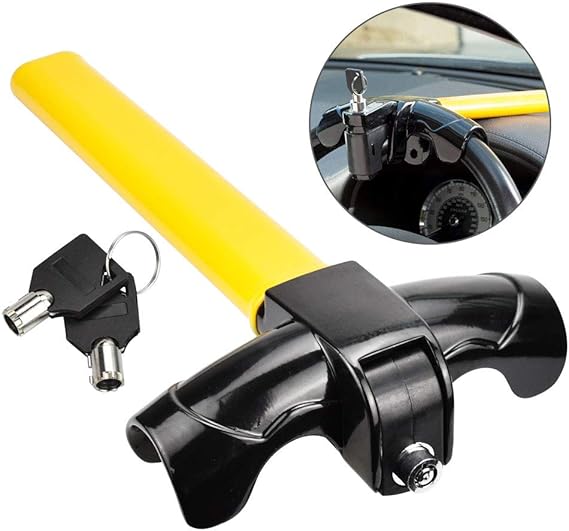 RMENOOR Steering Wheel Lock TBar Steering Wheel Immobiliser Heavy Duty