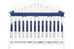 GENERIC 3 PC Breathable Crib Rail Covers Sets, Soft Furniture Guards, Reversible Guardrail Sets(2024,New-Blue)