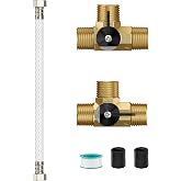 RVGUARD RV Water Heater By-Pass Kit, 12" Reinforced Hose and Fittings