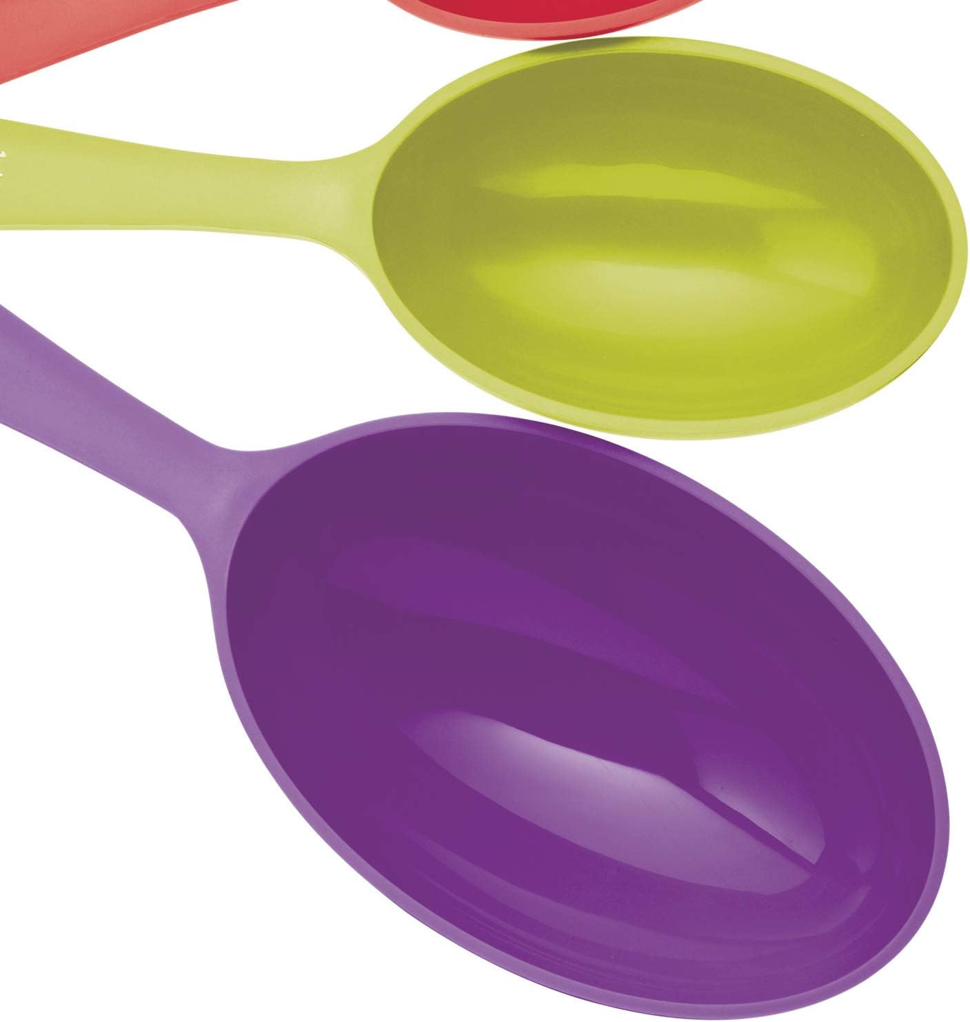 Colourworks 4 Piece Measuring Cup Set, Multi-Coloured Plastic Rainbow Scoops/Spoons Kitchen Utensils - Image 5