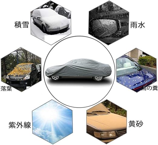 Amazon ボディーカバー 裏起毛 車カバー 軽自動車 4層構造 防水防塵防輻射紫外線 四季対応 カーカバー 軽自動車365 178 145 Cm グレー 不織布 ボディーカバー 車 バイク