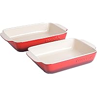 Crock-Pot 2-Piece Ceramic Bakeware Set, 2-Piece, Red