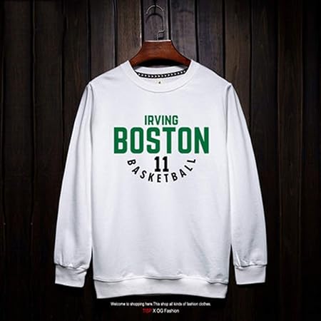 Fan-Moda NBA Manga Larga Camiseta de Boston Celtics Kyrie Irving ...
