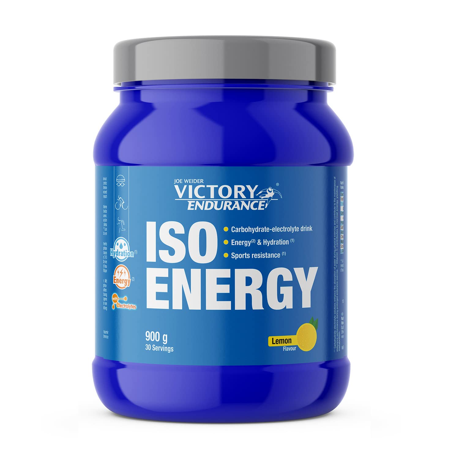 VICTORY ENDURANCE Iso Energy Tangerine Lemon 900g; Quick Energy and Hydration; with Extra Mineral Salts and Enriched with Vitamin C