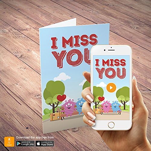 iGreet Animated Love/Romantic Card - Greetings that Play with Free App - Best Surpise Ever - I Miss You
