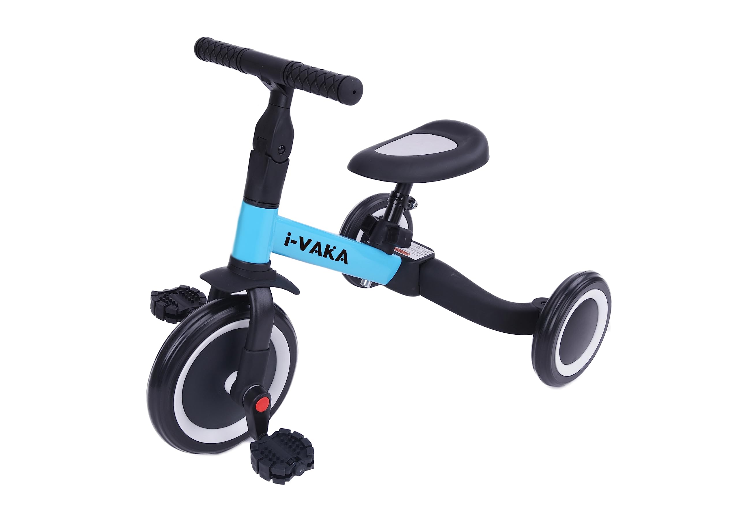 All Road - Ivaka - 4in1 Childs Trike/Balance Bike/Bike - Black - Easily Converts No Tools Needed - Adjustable seat & Handlebars - Age 1-5 Years