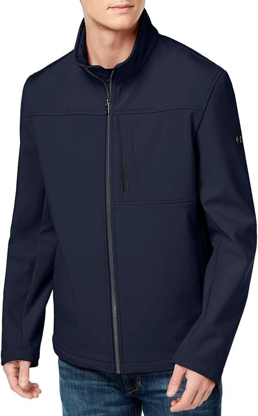 Calvin Klein Mens Jacket Navy Blue US 3XL Big & Tall Rain Soft Shell