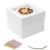 Vorfre 3 Pack Cake Boxes, 10x10x8 Inches Tall Cake