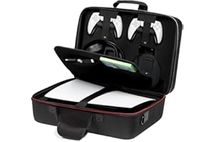 Diocall Hard Case Compatible with PS5, Protective Travel Case for Playstation 5, DualSense Controllers, Pulse 3D Wireless Headset, Base and Other Accessories