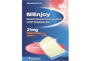 NiEnjoy Nicotine Patches, 21mg, One-Step Transdermal Patch, Designed for Different Smoking Habits, 5-Week Program to Quit Smoking,Stop Smoking Aid