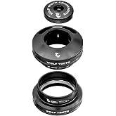 Wolf Tooth EC44 Semi-Internal Aero Headset - Stainless Bearings, Weather-Sealed, Black, CNC Machined, for Mountain and Road Bikes
