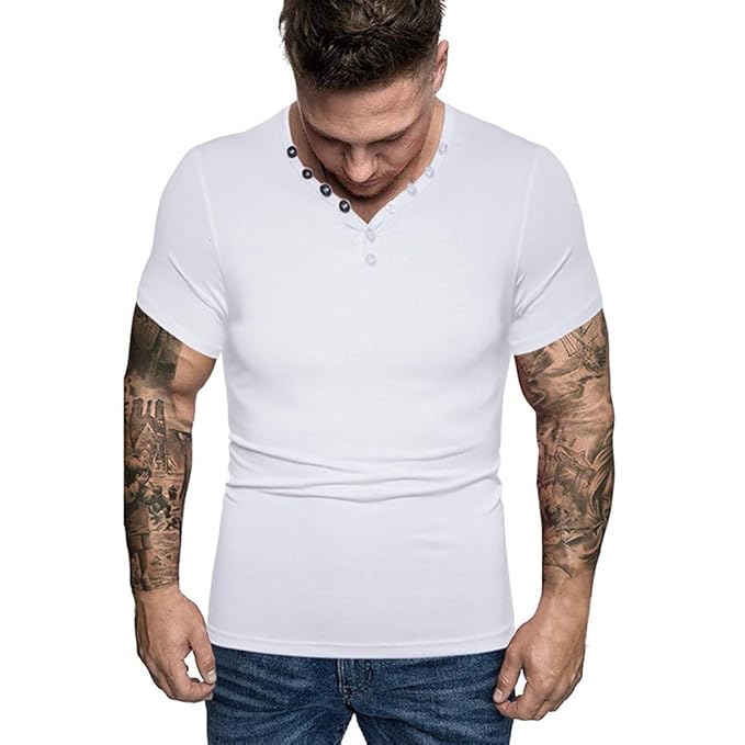 t shirt uomo con bottoni