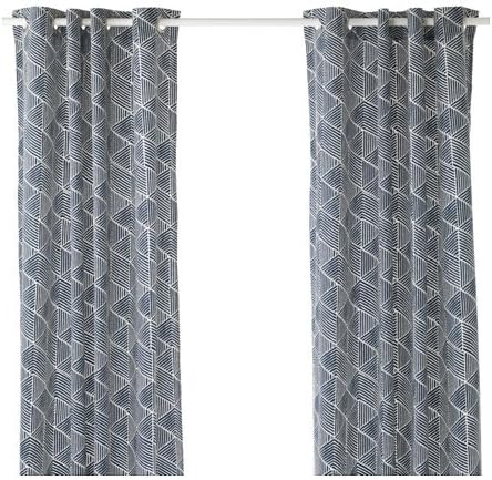 Amazon Com Ikea Curtains 1 Pair Blue White 1628 82320 1426