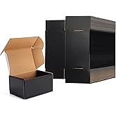 EXYGLO 40 Pack 6x4x3 Black Shipping Boxes for Packaging Small Business | Corrugated Cardboard Box for Shipping, Packing, Mailing, Storing, and Gifts Wrap