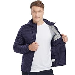 CAMEL CROWN Men Packable Down Jacket Hooded