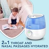 Vicks Mini Cool Mist Ultrasonic Humidifier VUL525 Quiet Sleep Cough Cold Comfort view 4