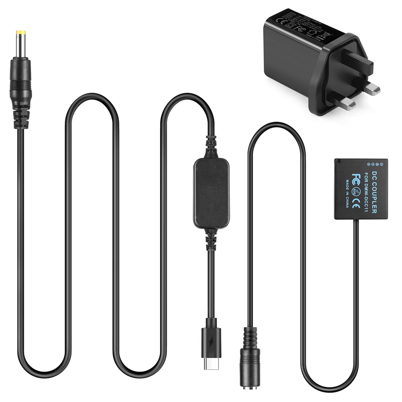 DMW-DCC11 USB Type-C Cable AC8 DMW-BLG10 BLE9 DC Coupler PD Adapter for Lumix DMC-GF6 GF5 GF3K GX7 S6 S6K GX80 GX85