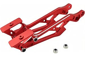 RIKAVIM Aluminum Rear Wing Mount Upgrade for Arrma 1/8 RC Cars – Heavy Duty Wing Support Fits Outcast, Kraton, Talion, Notorious, Typhon 6S BLX – Replaces AR320347 (Red)