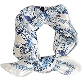 MEISEE 100% Mulberry Silk Scarfs Small Square Scarf 21" x 21" Neck Scarf Breathable Lightweight for Women Gift Packed
