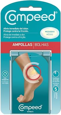Ampollas Medianas, Apósitos Hidrocoloides Pies, Pack 5 uds
