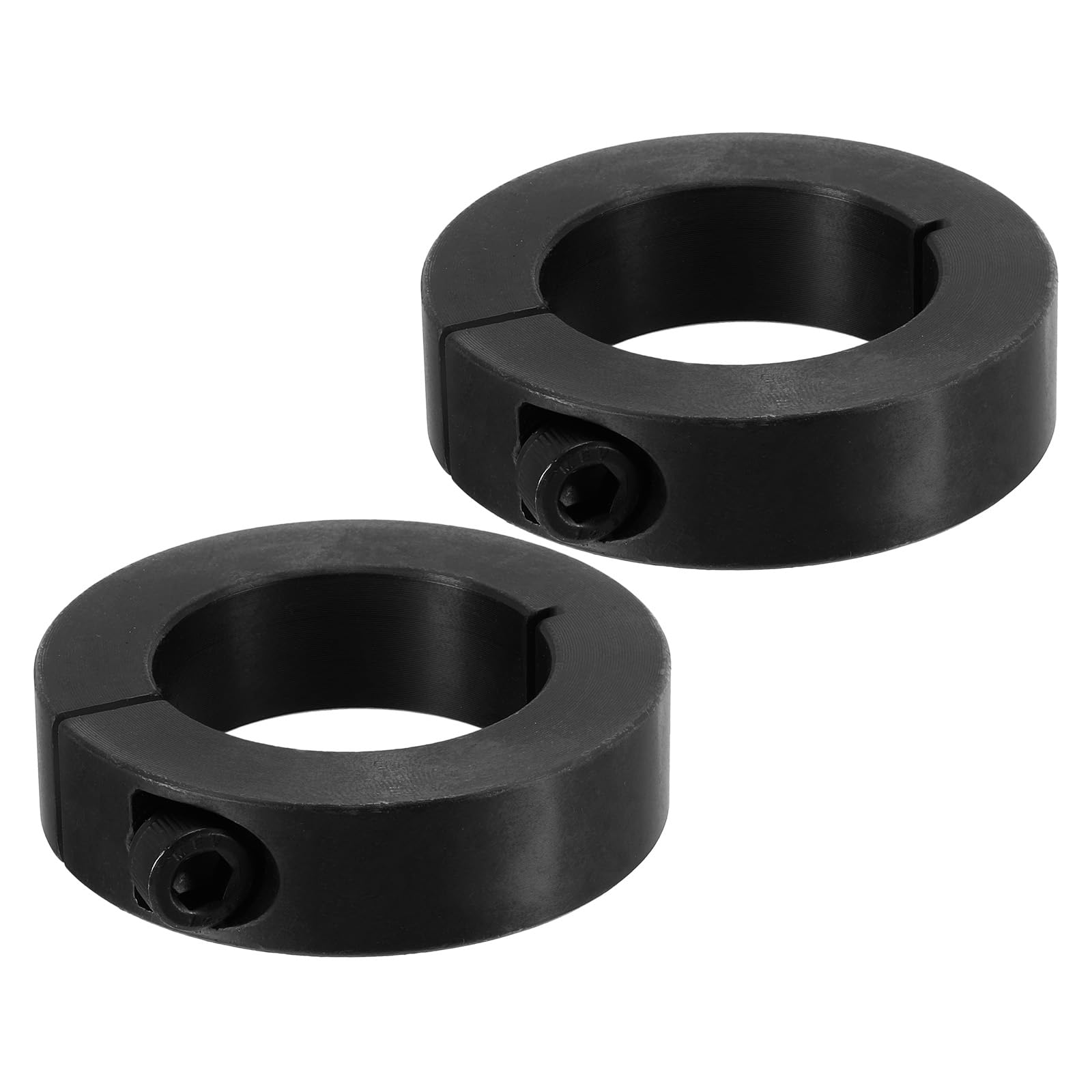 Photo 1 of PATIKIL Bore 35mm Single Split Shaft Collar 57mm OD 15mm Thickness, 2 Pack 45#Carbon Steel Locking Collar Clamp Style with Set Screw for Machine Tools Industry, Black