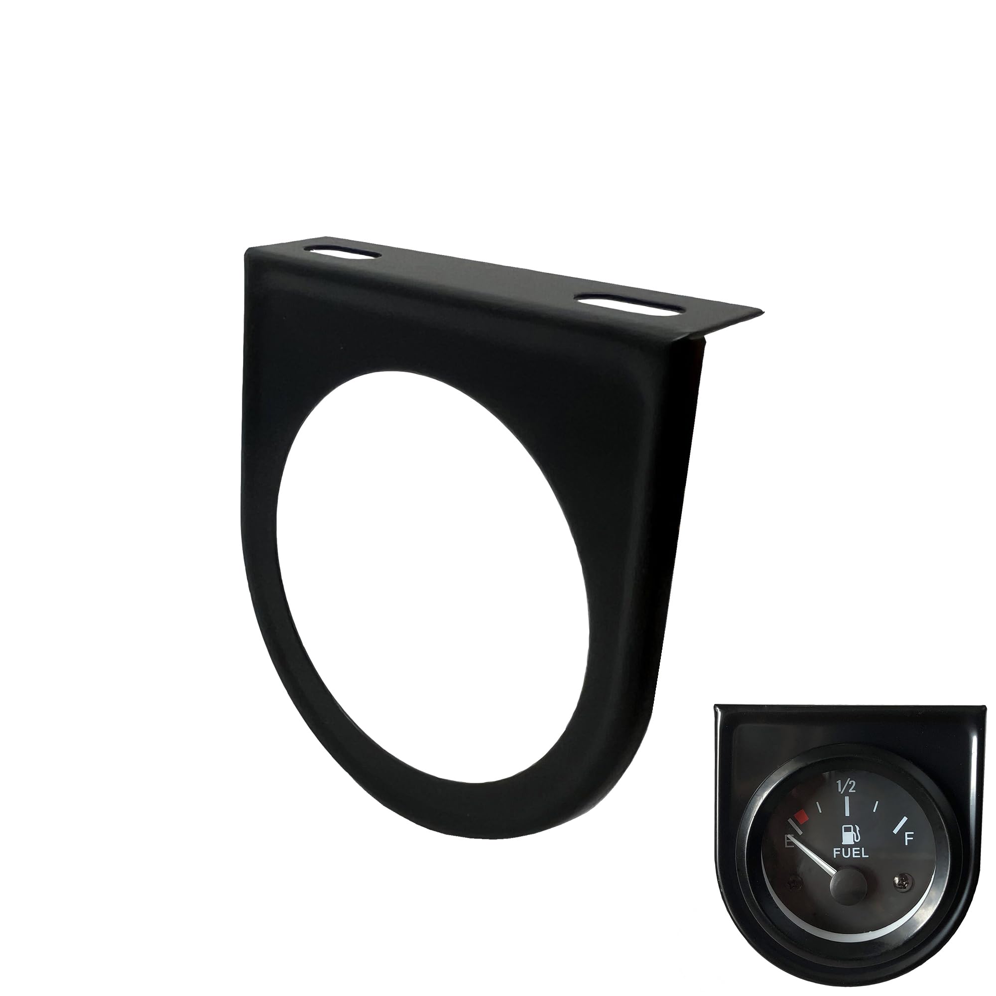 Photo 1 of 1 Piece Single Hole Gauge Mounting Bracket Pod Holder Fits Any Mounts 2-1/16" (52mm) Gauges to Vehicle's Dashboard Black