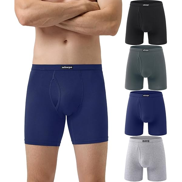 Andrew Scott Big & Tall Men's Cotton Boxer Briefs | Multi Packs