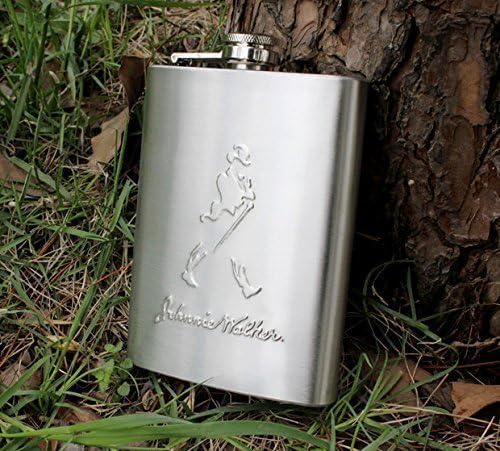 Aszune Embossed 8oz (230 ml) Stainless Steel Hip Flask