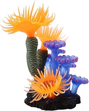 Amazon スクールシーズン 特別プロモーション 人工サンゴ 水槽シミュレーションシリコン水槽風景装飾用人工サンゴイソギンチャク Zouminyy オーナメント 通販