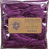 Hemp Fiber for Spinning, Blending, Felting & Fiber Arts. Natural Vegan Combed Top. Clematis
